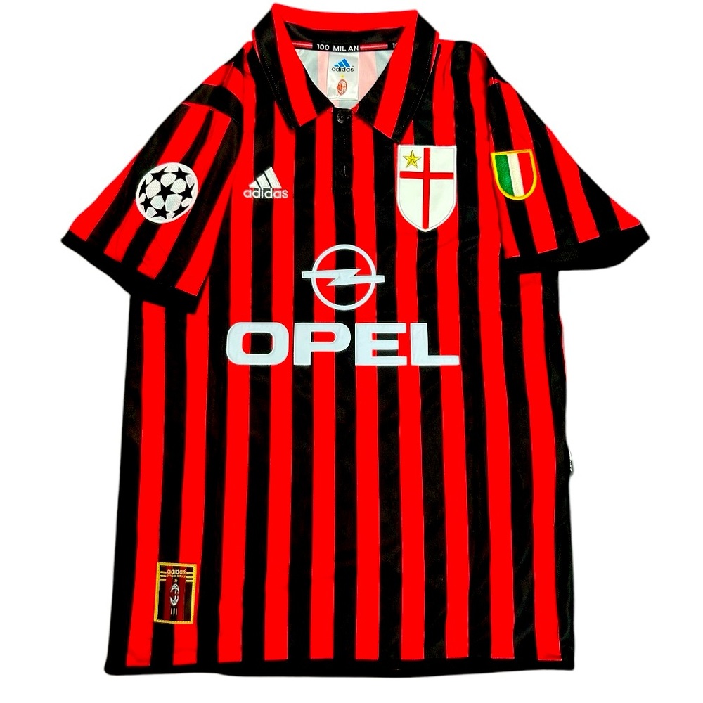 1999/00 AC Milan retro centenary kit. Paolo Maldini soccer football jersey. NWT